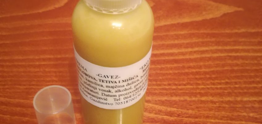 Prirodna krema za probleme zglobova, tetiva i mišića – Gavez