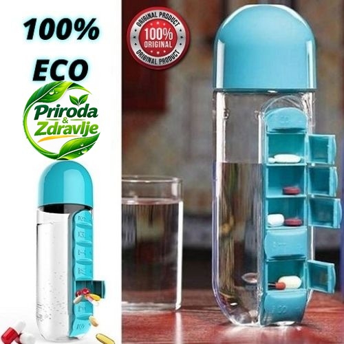 0257_Tron-Shop-8 Ultra praktična 3u1 flaša organizer za lekove i vitamine - Slika 1