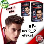 Originalna američka boja za kosu, bradu i brkove za muškarce.