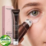 Organski retinol serum za područje oko očiju sa metalnim kuglicama za masažu